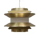 Pair of Carl Thore Granhaga brass pendant lamp