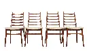 Set of 4 teak danish chairs