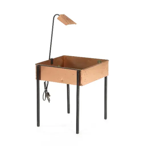 Copper Flower table with lamp, Hans-Agne Jakobsson for Markaryd, 1960's 