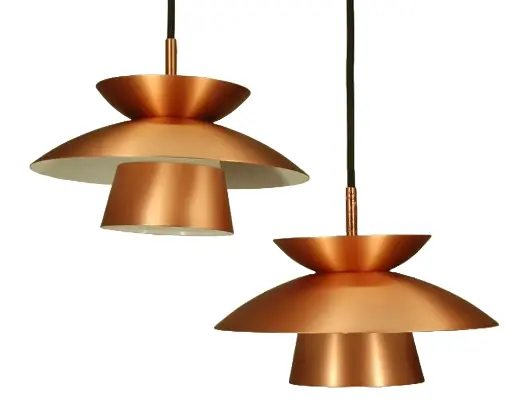 Pair of copper pendant lamp